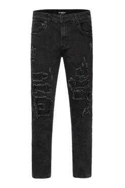 Men's Faded Ripped Repair Denim Jeans (New Colorway)