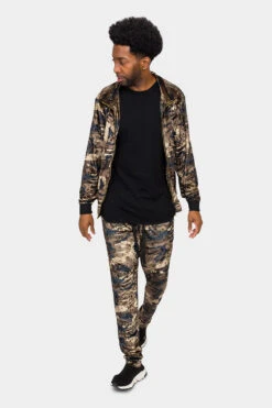 Camo Velvet Velour Track Suit