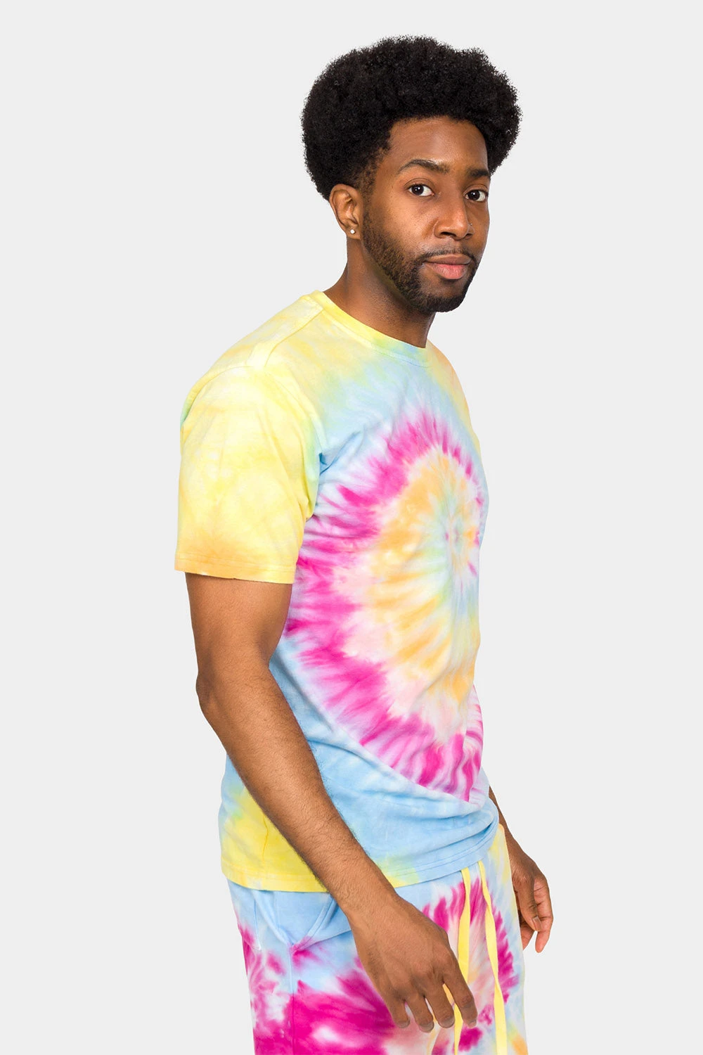 Pastel Contrast Swirl Tie Dye Cotton Shirt - Image 9