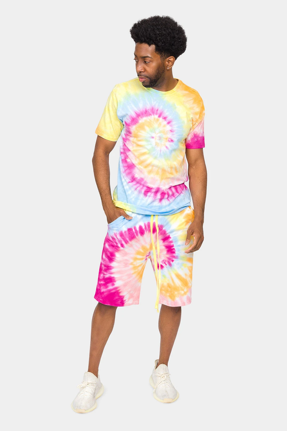 Pastel Contrast Swirl Tie Dye Cotton Shirt - Image 10