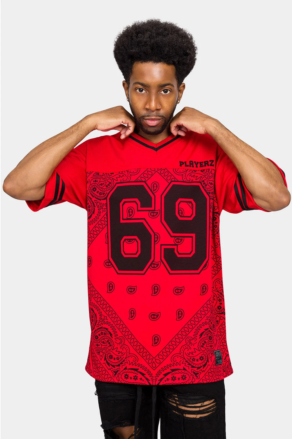 Bandana Paisley 69 Football Jersey - Image 7