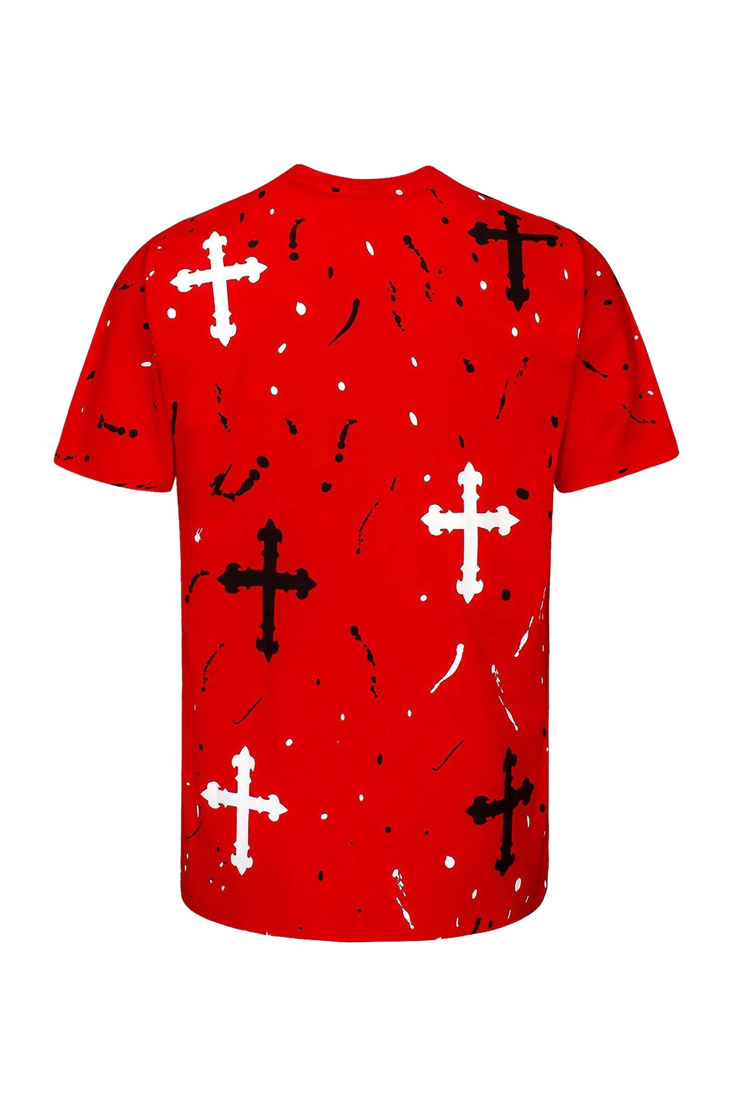 Men's Paint Splatter Faith Rhinestone Graphic T-Shirt - Image 6