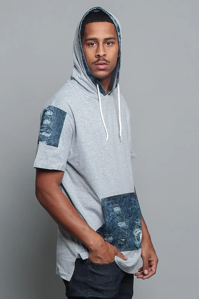 Hooded Denim T-Shirt - Image 13