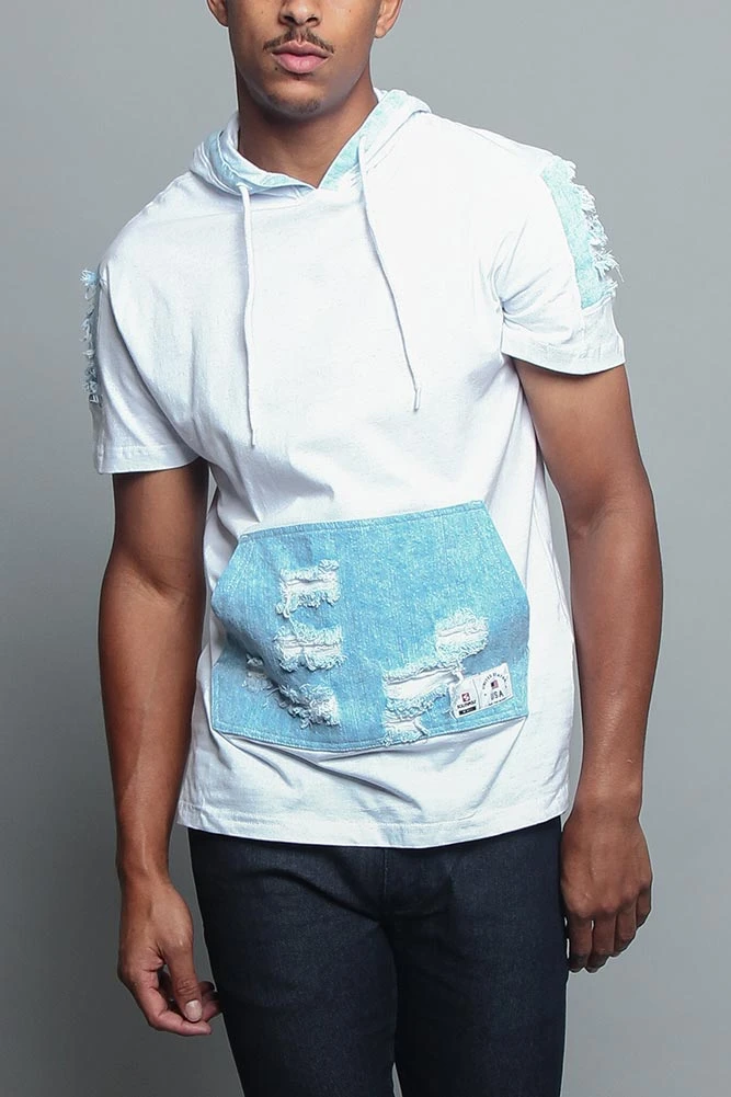 Hooded Denim T-Shirt - Image 15