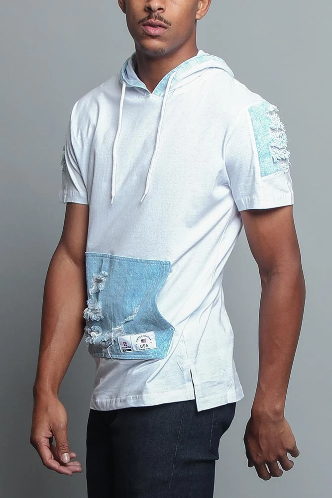 Hooded Denim T-Shirt - Image 16