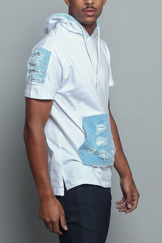 Hooded Denim T-Shirt - Image 18