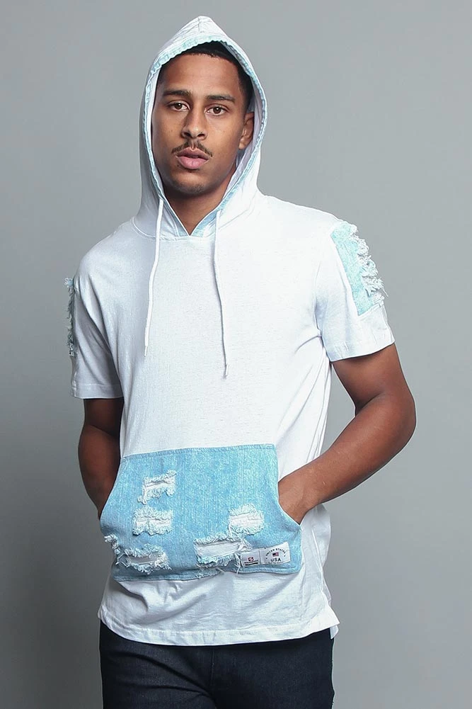 Hooded Denim T-Shirt - Image 19