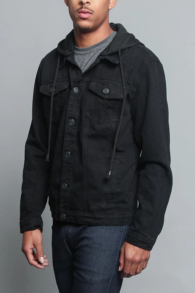 Hooded Denim Jacket - Image 16
