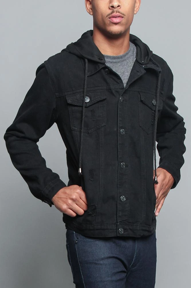 Hooded Denim Jacket - Image 18