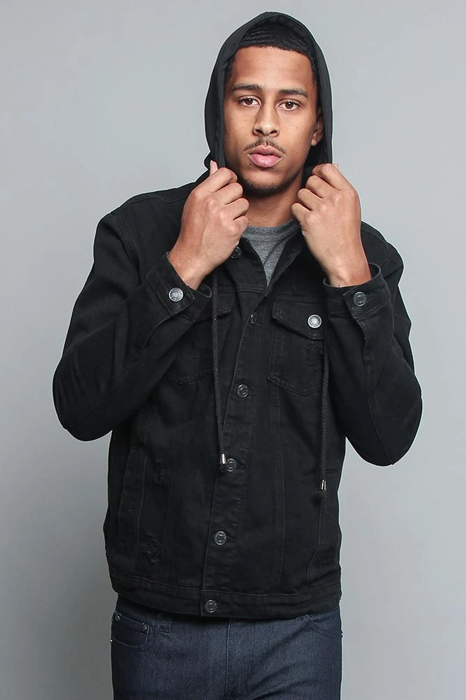 Hooded Denim Jacket - Image 19