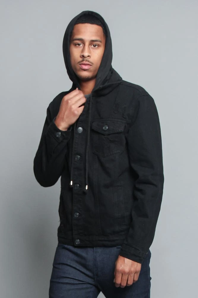 Hooded Denim Jacket - Image 20