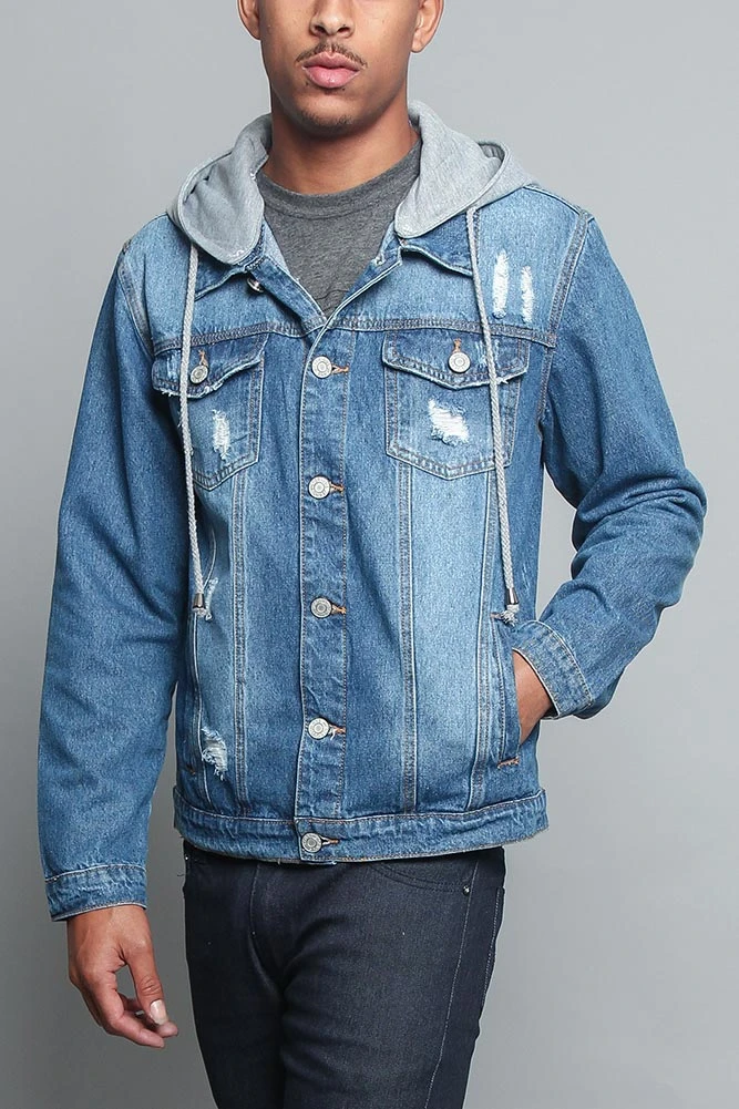 Hooded Denim Jacket - Image 2
