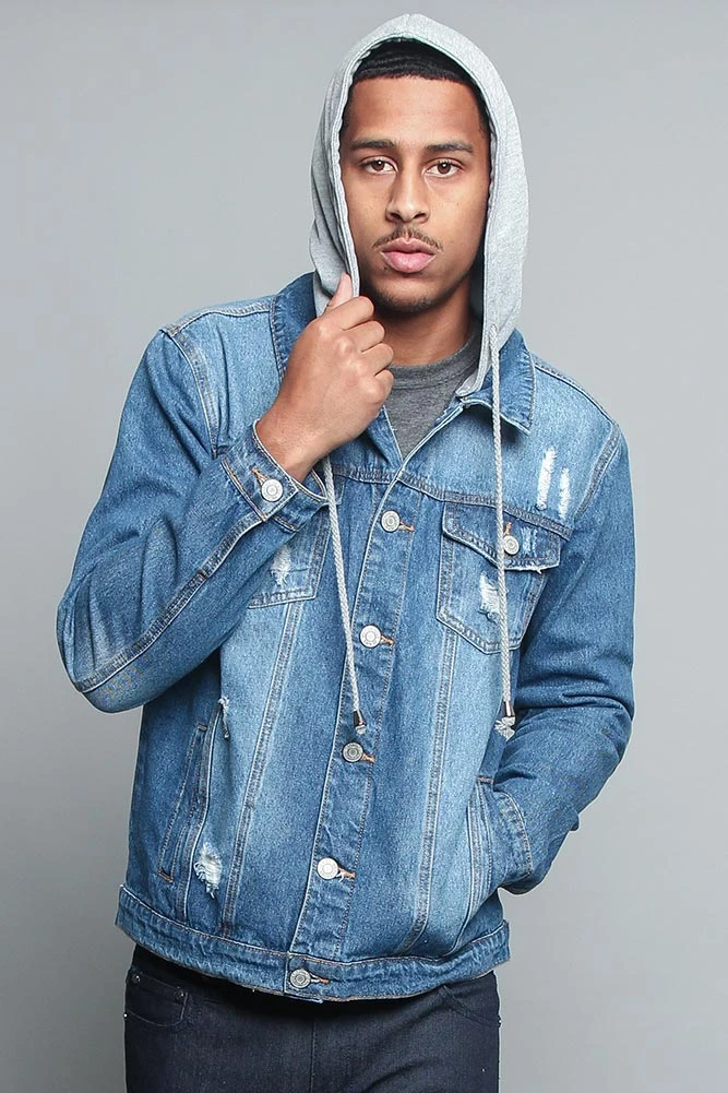 Hooded Denim Jacket - Image 5