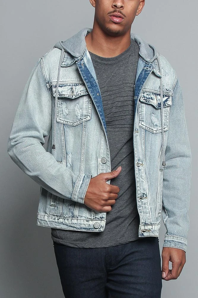 Hooded Denim Jacket - Image 8