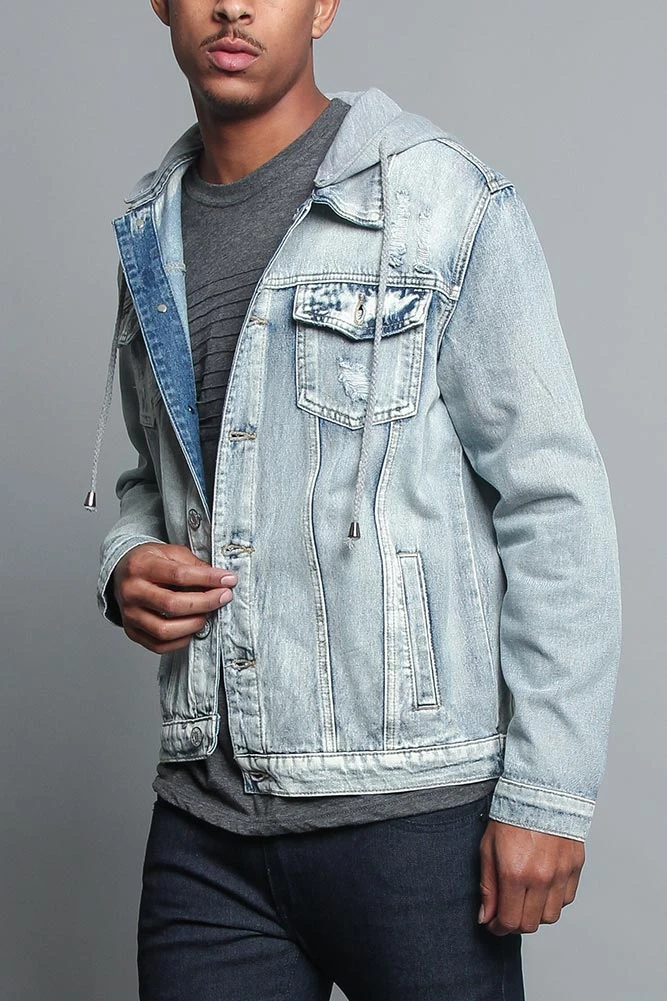 Hooded Denim Jacket - Image 9