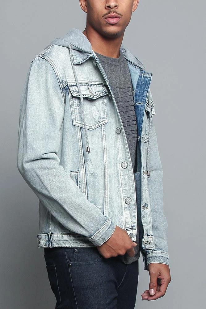 Hooded Denim Jacket - Image 11