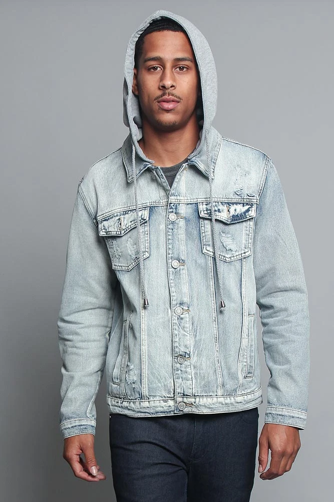 Hooded Denim Jacket - Image 12