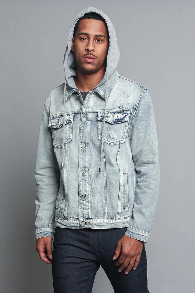 Hooded Denim Jacket - Image 13
