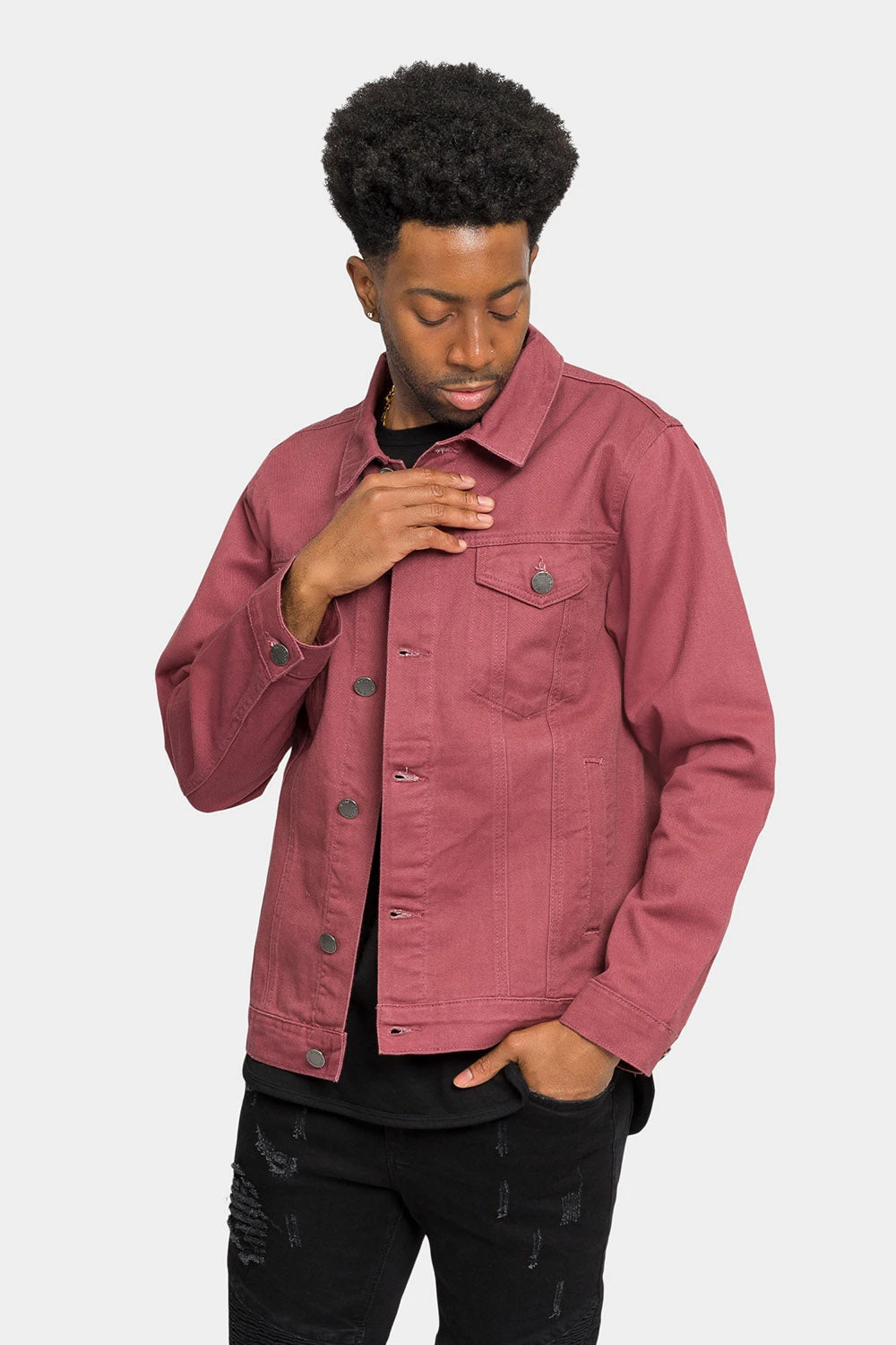 Essential Colored Denim Jacket - Image 2