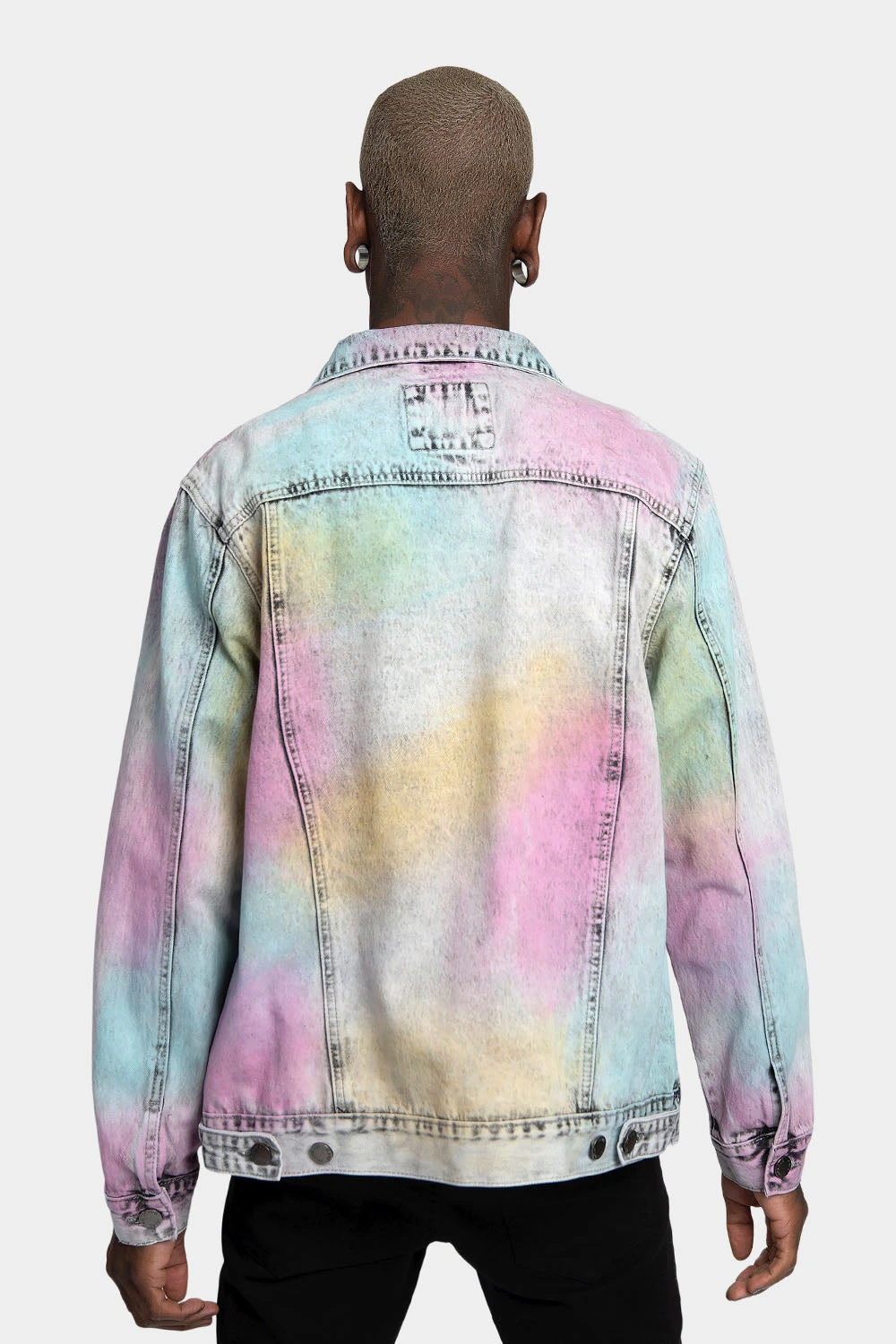 Multi Color Airbrushed Denim Jacket - Image 3