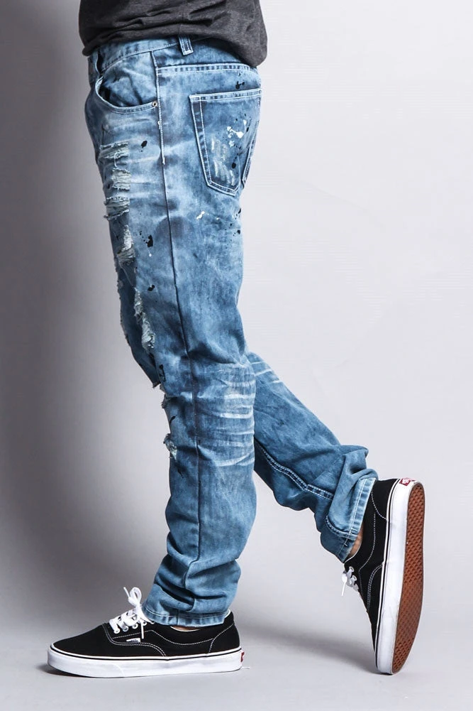 Distressed Wash Slim Jeans - Image 2