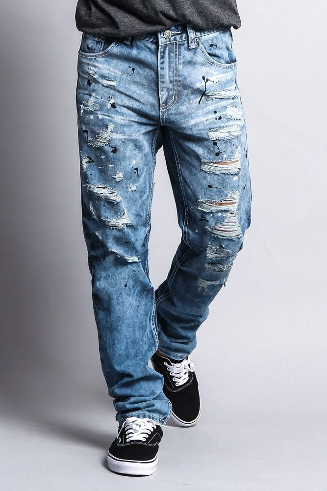 Distressed Wash Slim Jeans - Image 4