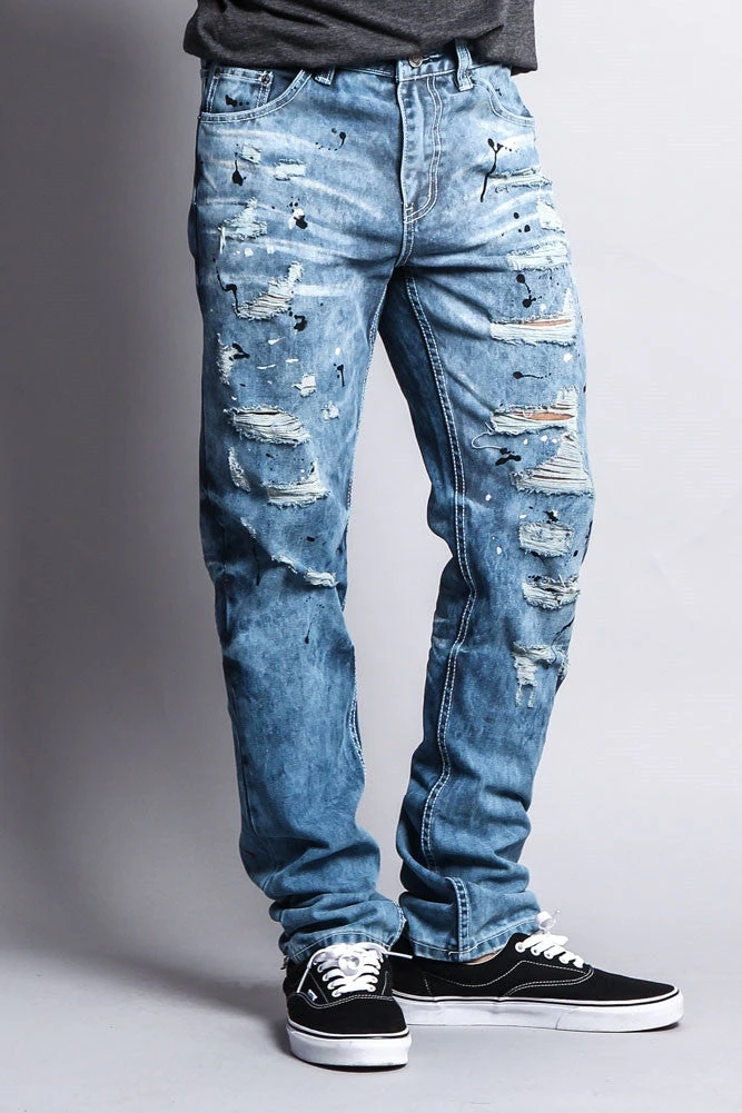 Distressed Wash Slim Jeans - Image 5