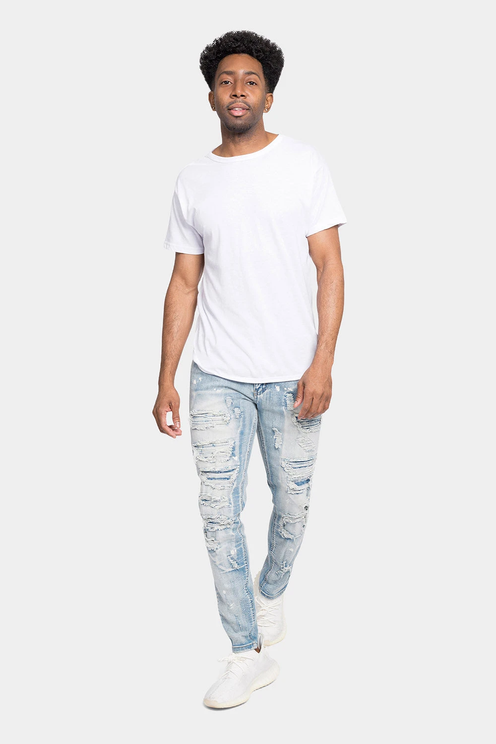 Distressed Patched Super Skinny Jeans - Image 5