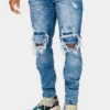 Destroyed And Distressed Denim Jeans