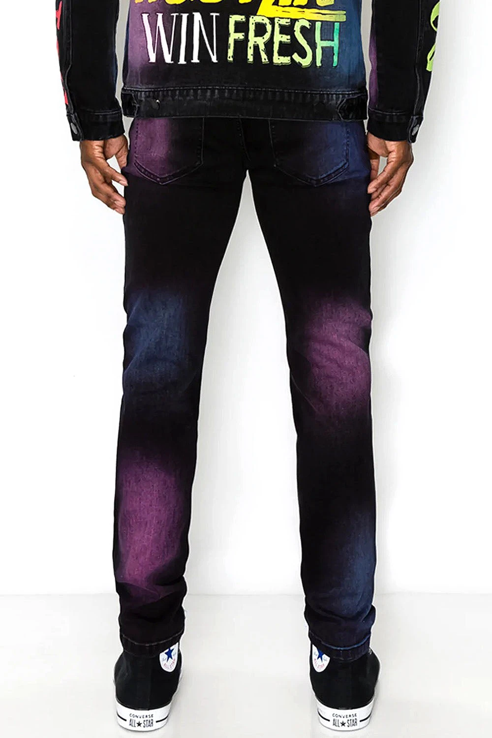Air Brushed Graffiti Denim Jeans - Image 3