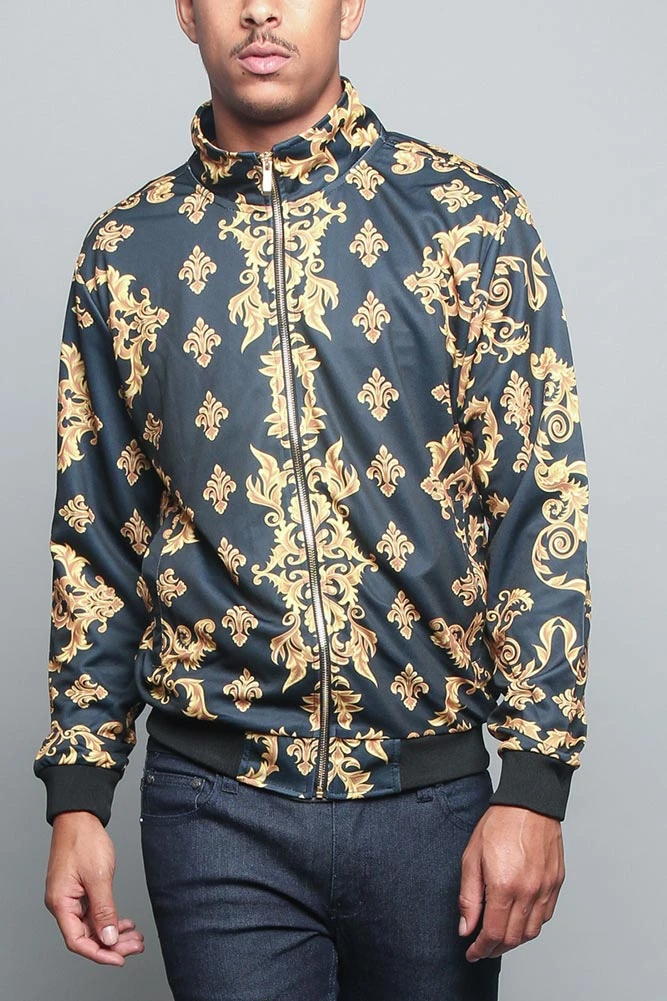 Jeweled Lion King Zip Up Track Jacket - Image 7