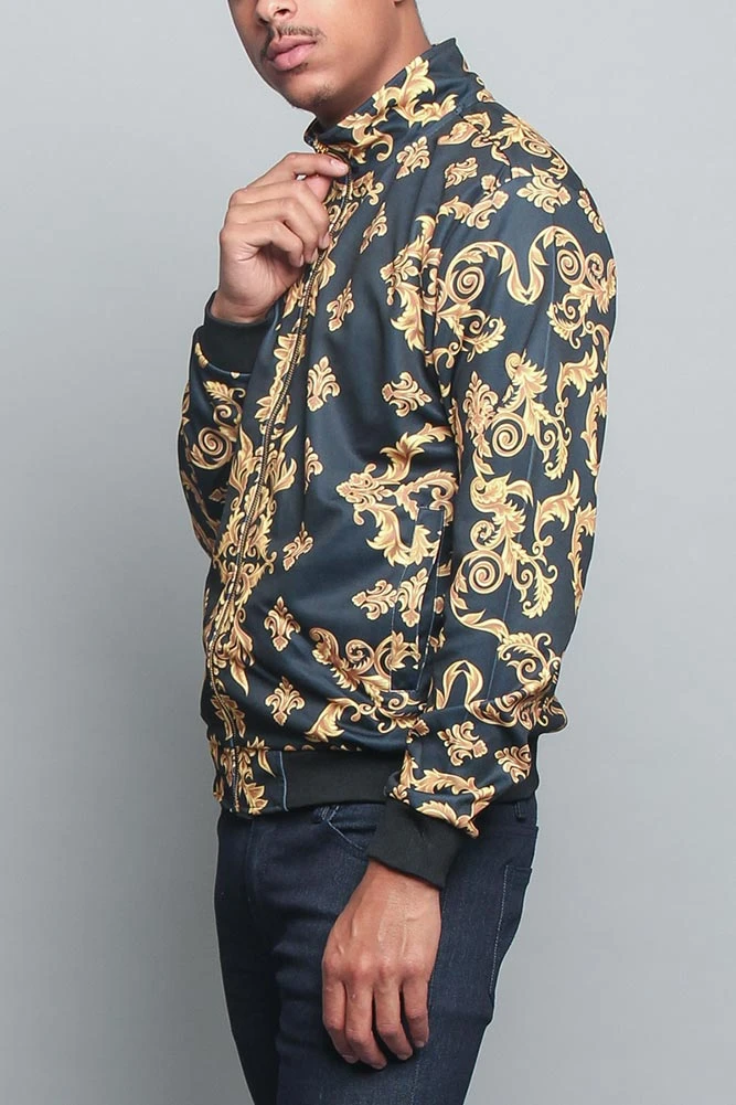 Jeweled Lion King Zip Up Track Jacket - Image 8