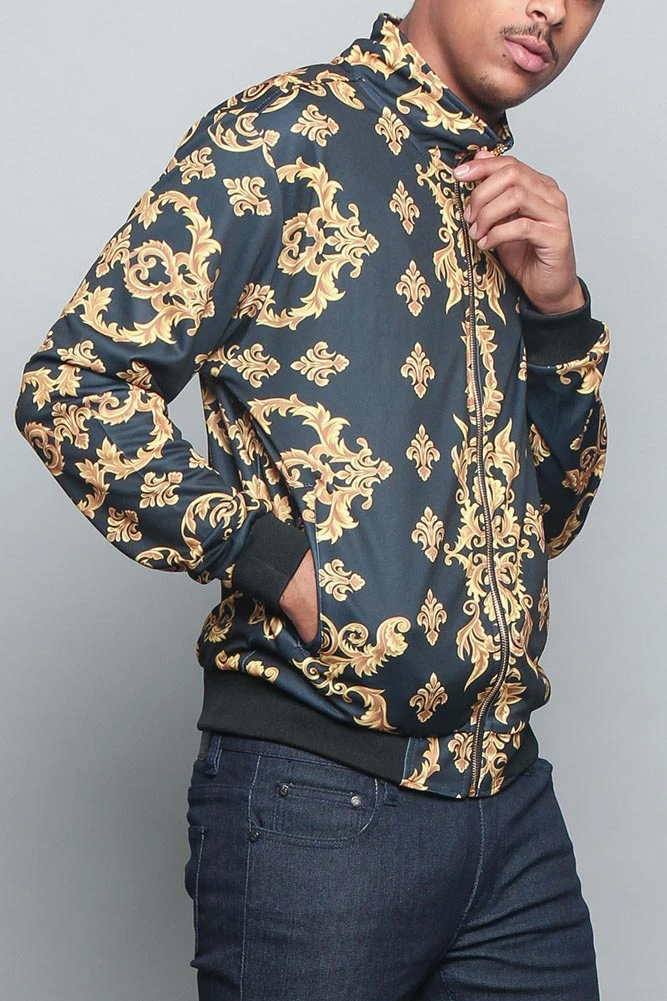 Jeweled Lion King Zip Up Track Jacket - Image 10