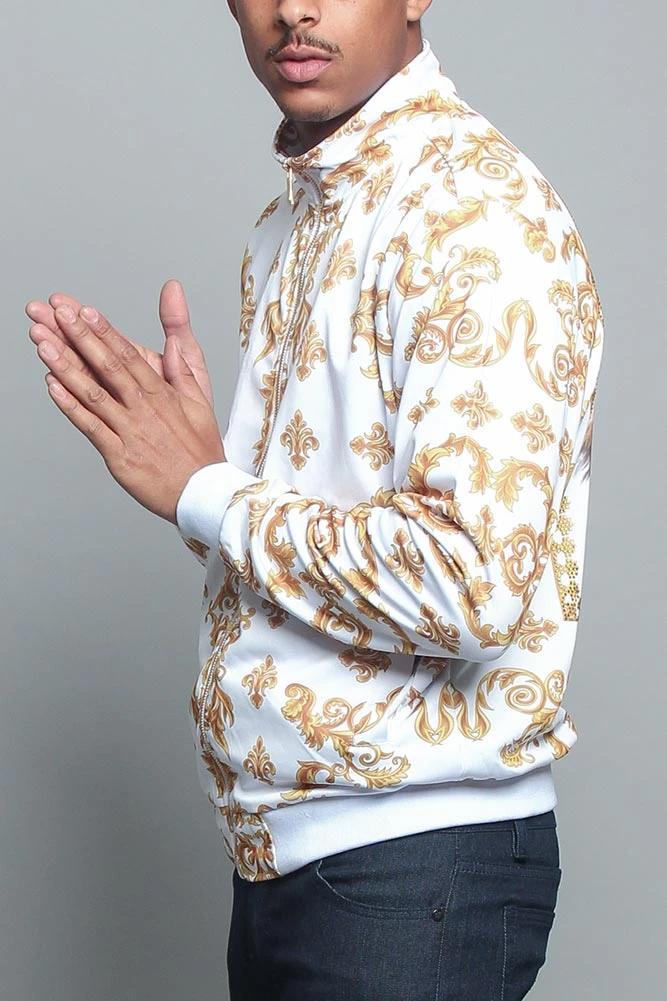 Jeweled Lion King Zip Up Track Jacket - Image 2