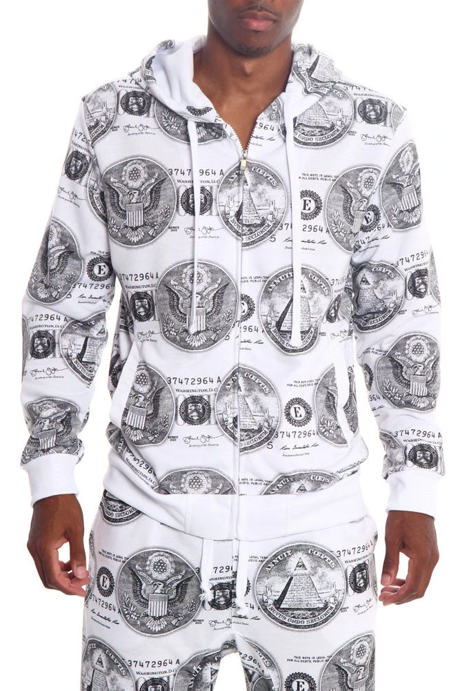 All About The Money Zip Up Hoodie