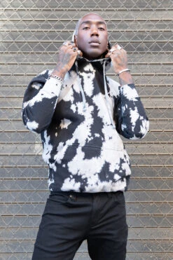 Mineral Wash Tie-Dye Pullover Hoodie