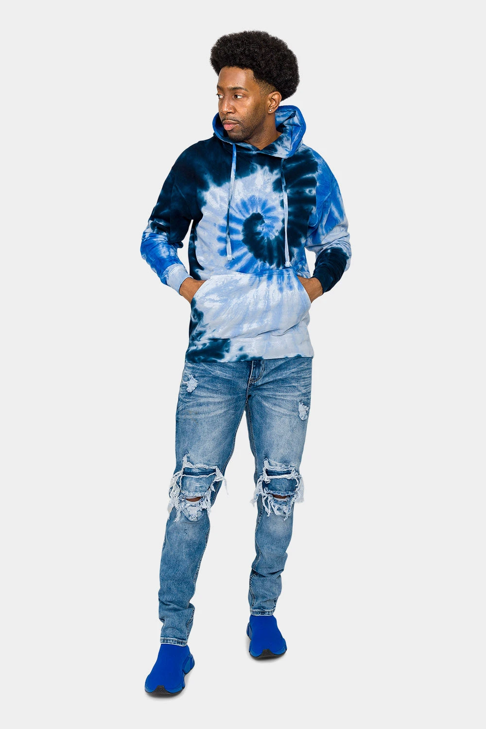 Mineral Wash Tie-Dye Pullover Hoodie - Image 9