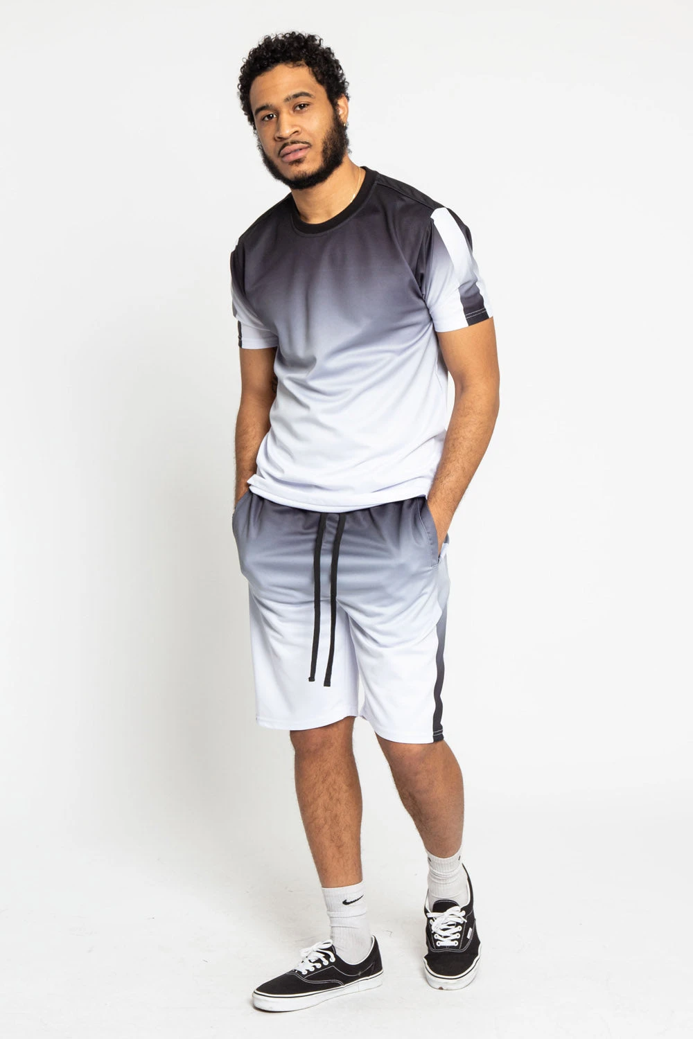 Gradient Ombre T-Shirt And Shorts Set - Image 2