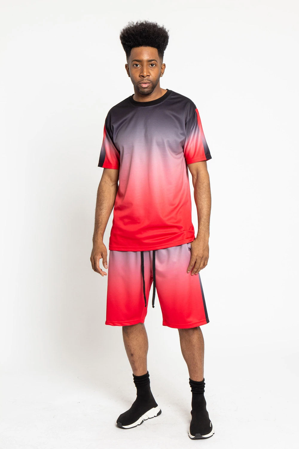 Gradient Ombre T-Shirt And Shorts Set - Image 3