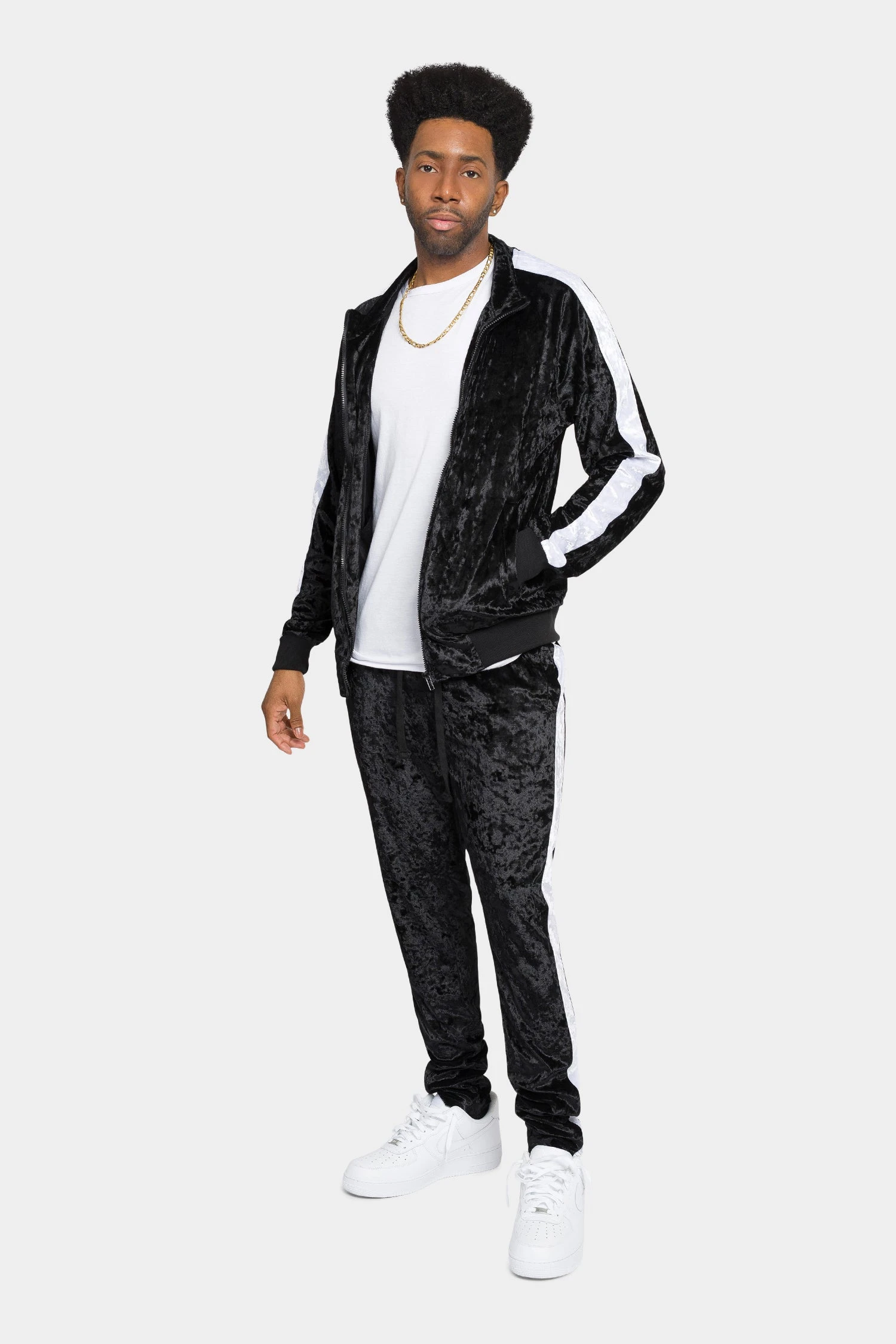 Accented Velour Track Suit - Image 7