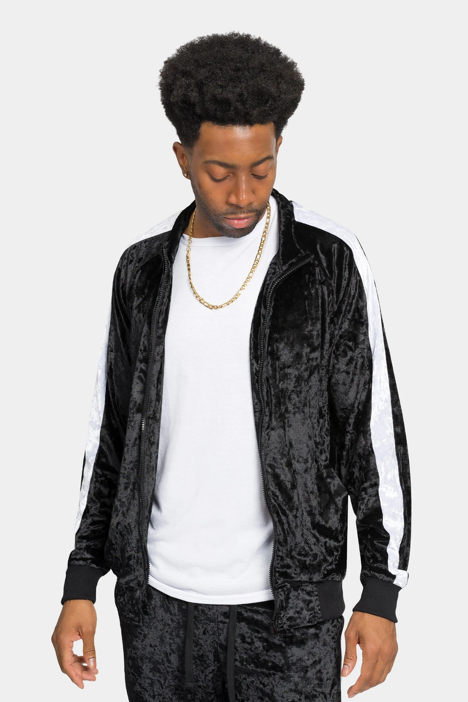 Accented Velour Track Suit - Image 11