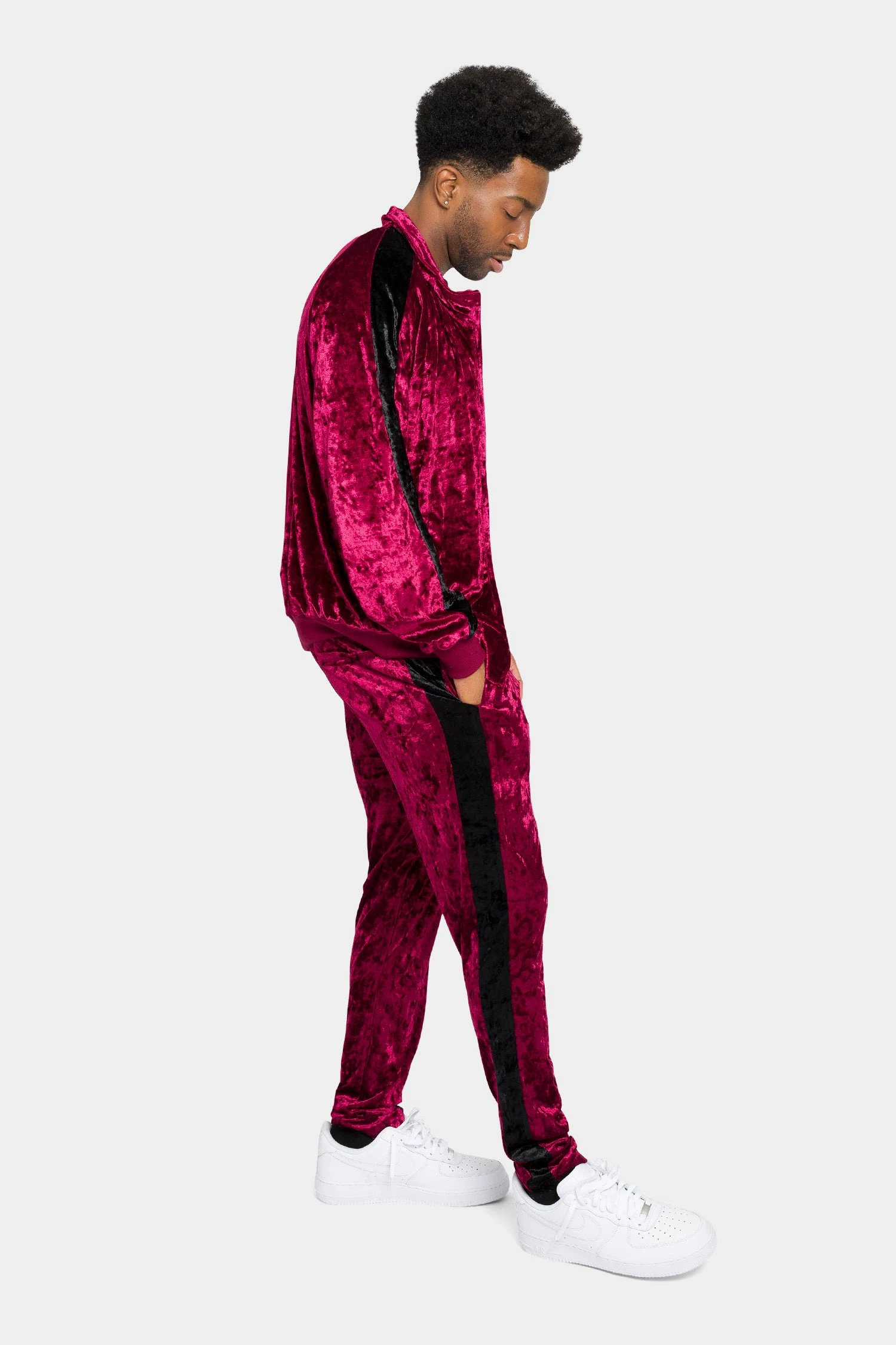 Accented Velour Track Suit - Image 4