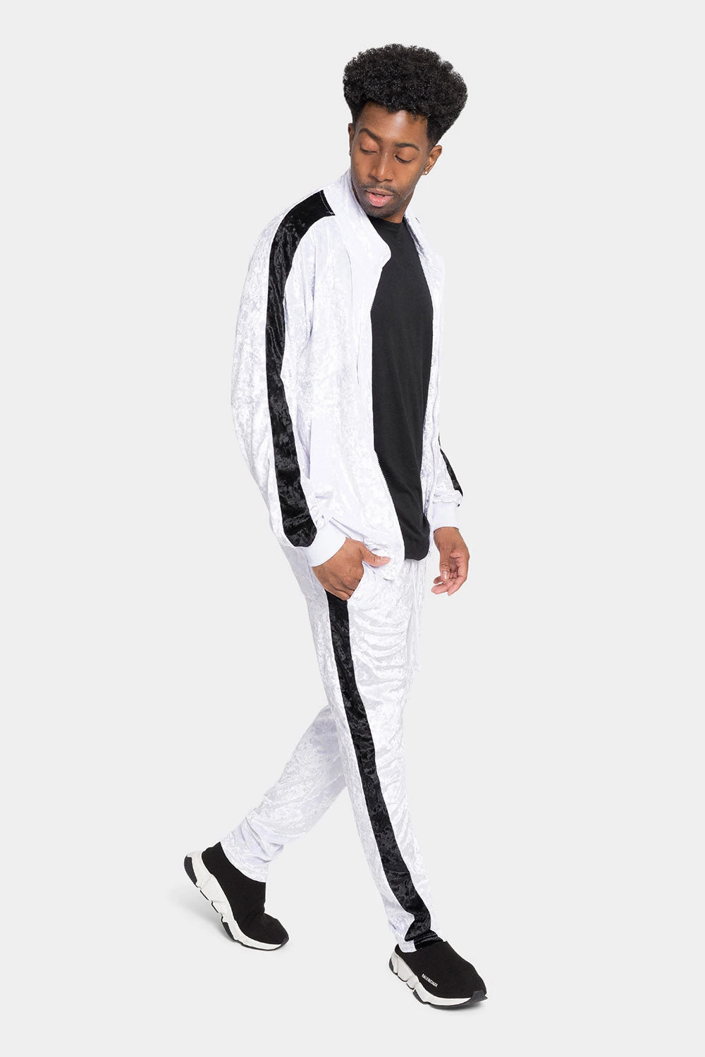 Accented Velour Track Suit - Image 16