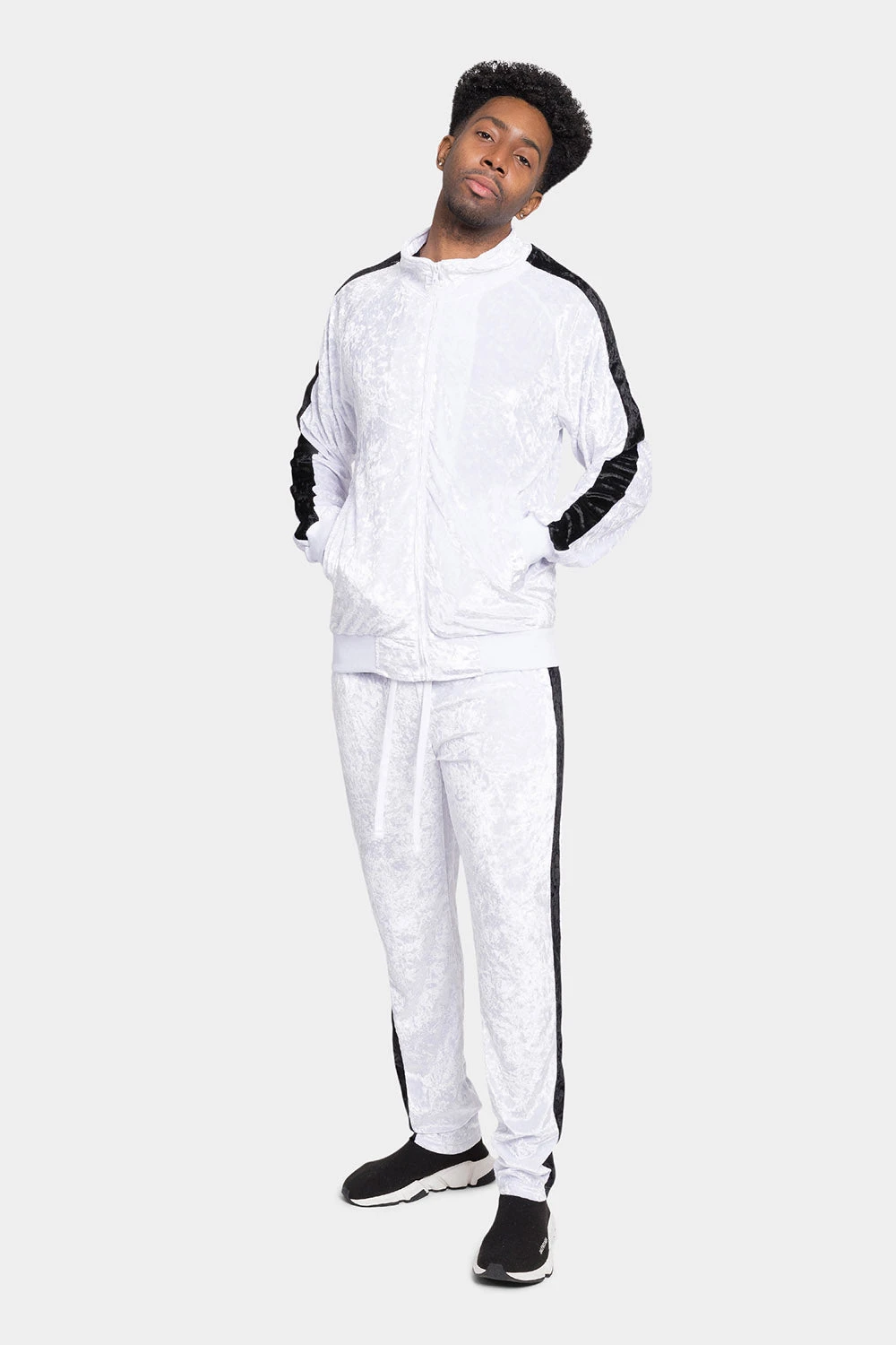 Accented Velour Track Suit - Image 13