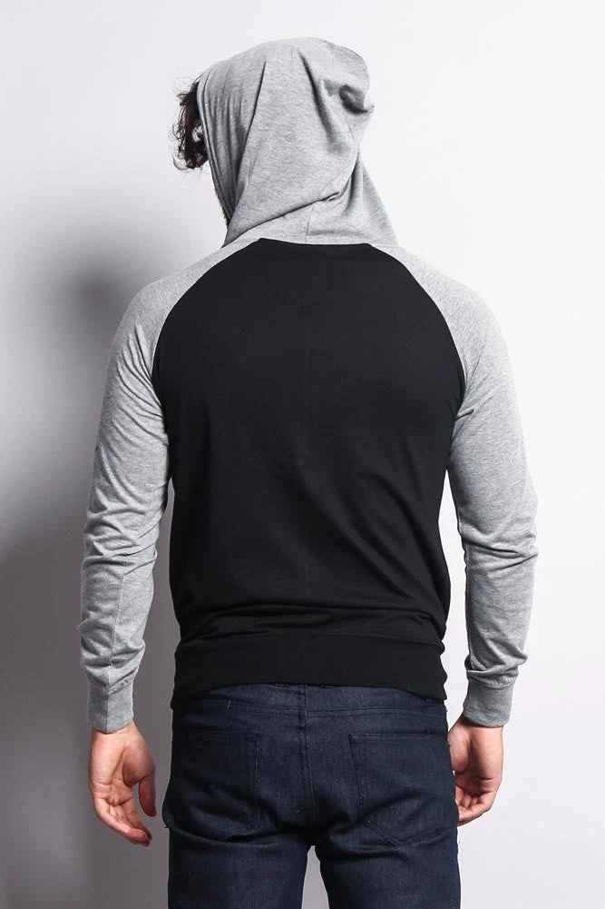 Men's Raglan Light Weight Zip Down Hoodie - Image 15