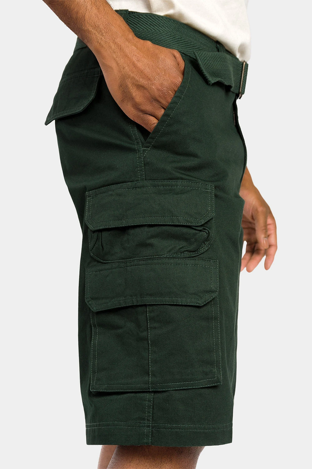 Essential Solid Relaxed Fit Chino Cargo Shorts - Image 13