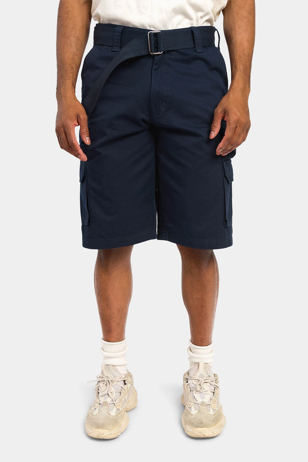 Essential Solid Relaxed Fit Chino Cargo Shorts - Image 16