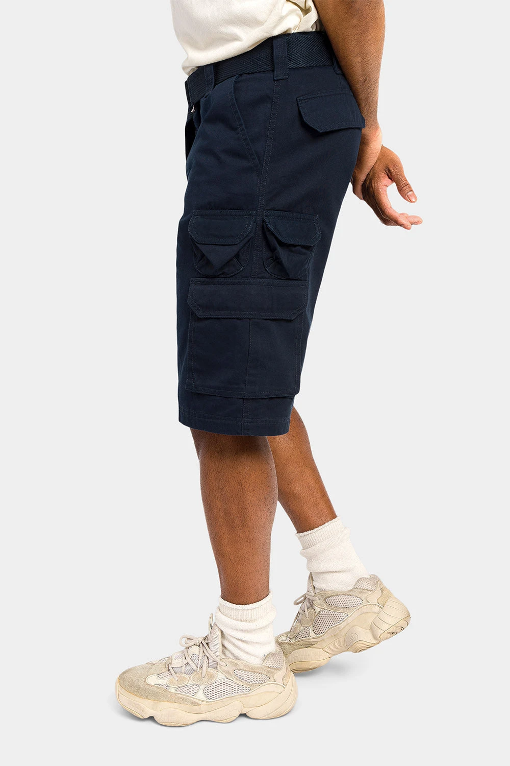 Essential Solid Relaxed Fit Chino Cargo Shorts - Image 17