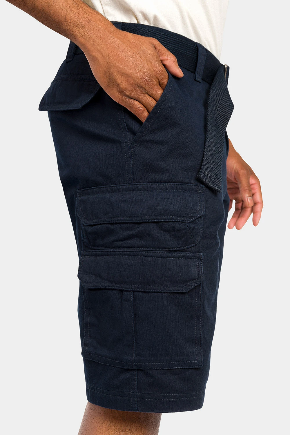 Essential Solid Relaxed Fit Chino Cargo Shorts - Image 20