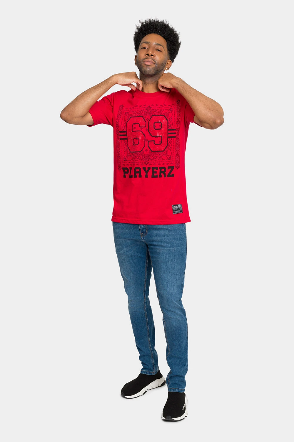 Rhinestone Studded 69 Playerz T-Shirt - Image 15